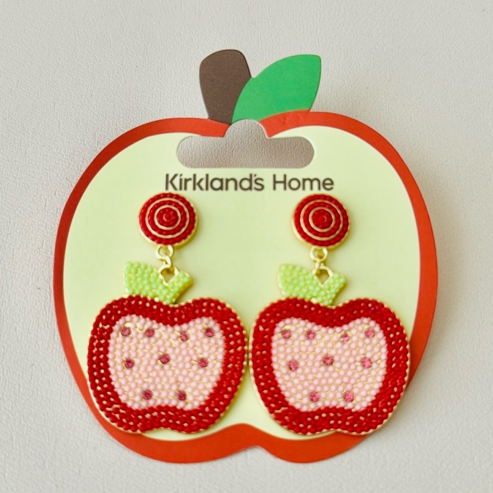 NEW | Kirkland’s Home | Apple Earrings